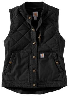 Carhartt Rugged Flex Canvas Insulated Rib-Collar Vest for Ladies | Bass Pro Shops Canvas Vest, Carhartt Vest, Work Vest, Carhartt Womens, Collar Vest, Carhartt Women, Country Outfits, Knit Collar, Western Outfits