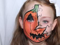 Pumpkin Face Paint, Halloween Makeup For Kids, Scary Halloween Decorations Outdoor, Bricolage Halloween, Kids Face Paint, Halloween Makeup Scary, Face Painting Halloween, Makijaż Smokey Eye