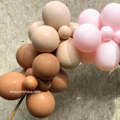 Qualatex Latex Balloon Size Chart Brown And Pink Balloon Garland, Pink And Brown Balloon Arch, Brown And Pink Party Decor, Pink And Brown Decorations, Pink And Brown Balloon Garland, Brown And Pink Birthday Theme, Pink And Brown Birthday Party, Brown And Pink Baby Shower Ideas, Pink And Brown Baby Shower Ideas