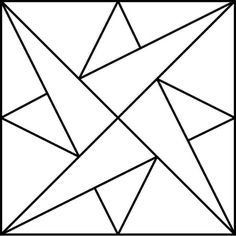 a black and white geometric design with lines in the middle, on a white background