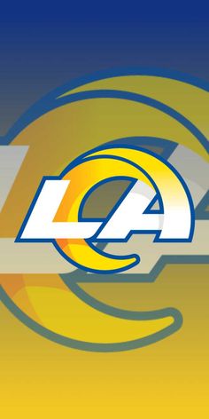 the los angeles chargers logo is shown on a blue and yellow background