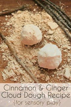 cinnamon and ginger cloud dough recipe for sensory play