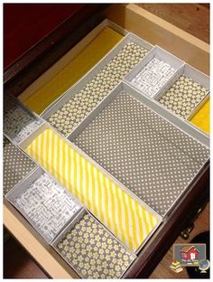 the drawers are organized and ready to be used for crafting or other projects,