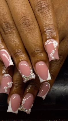 Quartz Nails, Hard Nails, Colored Acrylic Nails, Girly Acrylic Nails, French Tip Acrylic Nails, Simple Acrylic Nails, French Acrylic Nails, Short Square Acrylic Nails, Acrylic Nails Coffin Pink