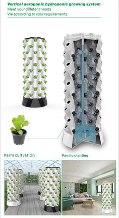 an advertisement for hydroponic growing system with instructions on how to grow plants in it