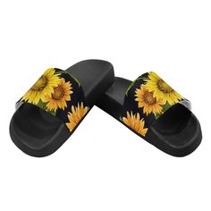 Sunflower Women Slide Sandals, Wedge Slides Slip On SIZES RUN SMALL. It is recommended to order 1 or 2 sizes up than you typically wear. Type: PVC Sole, for Women 19.05 Oz. Designed for women, stylish and personalized. Constructed with lightweight and soft material. PVC straps and sole for comfort and durability. Slip-on design, easy to put on and off. Perfect for indoor or outdoor use. Please allow 2-4 weeks for delivery Comfortable Yellow Flip Flops For Summer, Comfortable Yellow Summer Flip Flops, Yellow Non-slip Slides For Summer, Comfortable Yellow Flip Flops For Spring, Yellow Round Toe Slides For Beach, Yellow Round Toe Slides For The Beach, Yellow Beach Slide Slippers, Yellow Slide Slippers For Beach, Yellow Slide Flip Flops For Spring