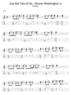 the guitar tab that is used to play just the two us - clover washington jr