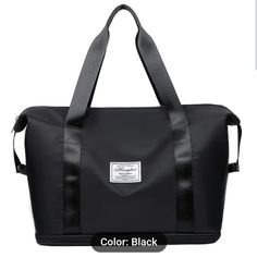 Brand New Nylon Black Large Duffle And Travel Shoulder Bag Dimensions Shown In Picture Holdall Bag, Gym Tote, Waterproof Travel Bag, Sports Bags Gym, Workout Bags, Travel Duffle, Duffle Bag Travel, Travel Duffel, Duffel Bag Travel