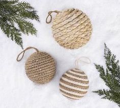 Shatterproof Rustic Forest Ornament Sets Western Christmas Decorations, Boho Ornaments, Ideas Navidad, Neutral Christmas Decor, Sustainable Christmas, Jute Hanging, Homemade Ornaments, Christmas Themes Decorations, Boho Christmas