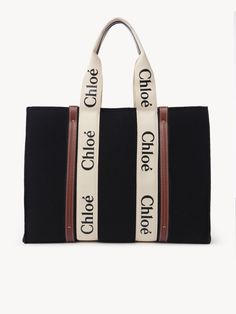 Chloe Logo, Black And White Love, Tote Bag Black, Chloe Bag, Day Bag, Black Tote Bag, Large Tote, Tote Handbags