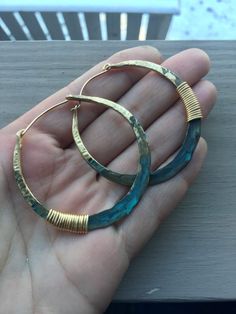 Brass Hoop Earrings / Large Hoops / Brass Hoops / Hammered | Etsy Brass Hoop Wrap Earrings, Hammered Adjustable Small Hoop Earrings, Adjustable Metal Hoop Wrap Earrings, Adjustable Hammered Hoop Earrings, Small Hammered Adjustable Hoop Earrings, Adjustable Hoop Wrap Earrings As A Gift, Adjustable Hand Forged Metal Hoop Earrings, Unique Adjustable Hoop Jewelry, Unique Adjustable Small Hoop Jewelry