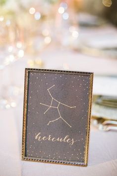 the table is set with silverware and place cards for guests to write their names