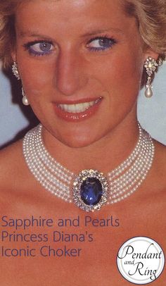 the cover of sapphire and pearls princess dianna's iconic choker