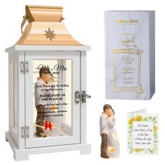 PRICES MAY VARY. Unique Wedding Gifts for Couples 2024: Celebrate the journey of love that begins in 2024 with this Mr & Mrs Wedding lantern. The golden wedding rings symbolize prosperity, strength, wisdom, and lifelong love. Unique Wedding gifts and Valentine's Day gifts for Newlyweds, Bride and Groom. Mr and Mrs Gifts: A hand-painted resin figure of a couple embracing in the lantern, while the warm and comforting candlelight comes out of the hearts on the cream dress. It is an expression of lo Mr And Mrs Gifts, Mrs Gifts, Wedding Gifts For Couple, Anniversary Wedding Gifts, Gifts For Mom From Daughter, Lantern Gift, 50 Wedding Anniversary Gifts, Wedding Gifts For Parents, 50th Anniversary Gifts