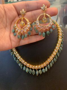 Pakistani Wear, Hyderabadi Jewelry, Neck Pieces Jewelry, Fancy Jewelry Necklace, Antique Jewellery Designs, Hanging Beads, Fancy Jewellery Designs, Pearl Necklace Designs, Indian Jewellery Design Earrings