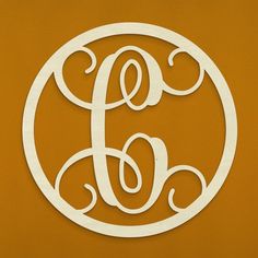 the monogrammed letter g is displayed on an orange background with white letters and swirls