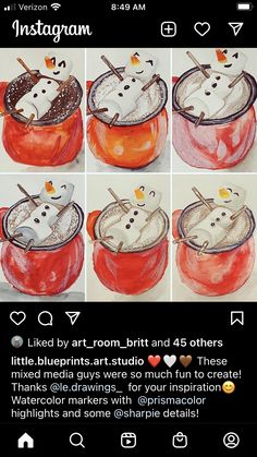 the instagram page shows how to draw halloween pumpkins