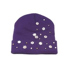 Perfect for this upcoming winter season, you'll be able to add vibrant style to your wardrobe while staying completely warm and comfortable. Size: One Size.  Color: Purple.  Gender: female.  Age Group: adult.  Pattern: floral. Winter Beanie One Size Fits Most, Trendy Winter Hats For Cold Weather, Fitted Acrylic Hats For Winter, Fitted Acrylic Winter Hat, Trendy Winter Beanie, Trendy Acrylic Beanie For Winter, Trendy Winter Beanie One Size Fits Most, Trendy Winter Hat, One Size Fits Most, Trendy Winter Hat - One Size Fits Most