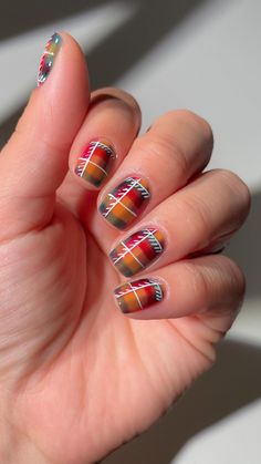 Layering jellies to create the coziest fall plaid nails 🍂❤️☕️ @ellzabethm (she/her) using: Saffron Jelly, Cocoa Jelly, Lucky Jelly… | Instagram Fall Plaid Nails, Cirque Colors, Plaid Nails, Fall Plaid, September 28, Gorgeous Nails, Cozy Fall, Nail Ideas, Jelly