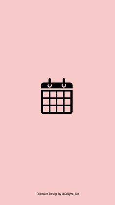 a calendar icon on a pink background