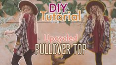 Boho Top Patterns Sewing, Tshirt Poncho Diy, Upcycle Boho Clothing Diy, Upcycling T Shirts Diy, Diy Lagenlook, Boho Upcycled Clothing, Plus Size Upcycled Clothing Diy, Upcycled Flannel Shirts Ideas, Upcycle Clothes Diy Refashioning Trash To Couture