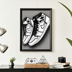 Digital Nike Shoes Art. Monochrome black and white. 📐 Size Guide: Our digital download files come in 3 variations, each perfectly tailored to specific print sizes. Look at the sizing chart for the variations. 📧 Frequently Asked Questions: Q: When will I receive my files? A: Your digital files will be promptly emailed to your Etsy account upon placing your order, usually within a few minutes. Q: How do I download my files? A: Etsy will provide a download link via email. Simply click the link to Nike Shoes Art, Shoe Wall Art, Shoes Wall, Monochrome Black And White, Hype Beast, Shoe Wall, Shoes Art, Art Impressions, Shoe Art