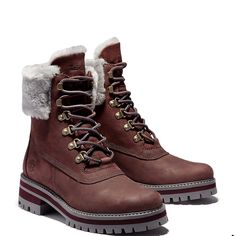 Worn Once For A Photoshoot, Super Comfortable, Just Know I Won’t Wear Them Often Enough! Timberland Winter Boots With Branded Insole, Timberlands Shoes, Timberlands Women, Timberland Shoes, Moto Boots, Red Purple, Color Purple, Bootie, Size 10