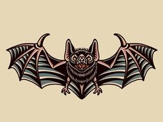 a bat that is flying through the air with its wings spread out and it's eyes