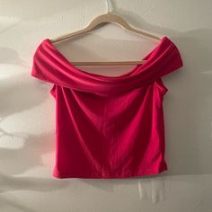 Description: Bright Pink Off The Shoulder Top. Picture Doesn’t Capture The True Pink Of This Top It’s Off The Shoulder But Can Also Be Worn As It Is Pictured. Condition Is Great, Never Worn But Washed Once! No Rips, Stains Or Discoloring. #28 Pink Off Shoulder Top, Pink Off The Shoulder Top, Outfit Pieces, Off Shoulder Top, Off The Shoulder Top, Off Shoulder Tops, Bright Pink, Shoulder Top, Short Sleeves Tops