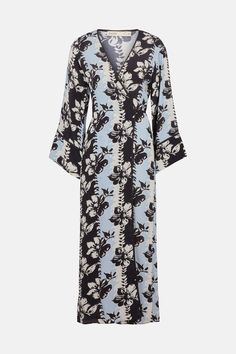 Vertical Floral Printed Midi Kimono Wrap Dress Midi Kimono, Kimono Wrap Dress, Oasis Dress, Kimono Wrap, Oasis Fashion, Quick Delivery, Floral Printed, Dress Collection, Oasis