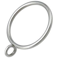 an open metal ring with a loop on the end and a round hole in the middle