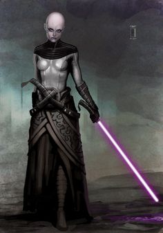 a character from star wars holding a light saber