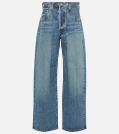 Ayla Cuffed Wide Leg Jeans in Blue - Citizens Of Humanity | Mytheresa Aesthetic Clothes Png, Cashmere Blend Sweater, Citizens Of Humanity Jeans, Cape Dress, Sweater Dress Women, Tracksuit Women, Trench Coats Women, International Fashion, Citizens Of Humanity