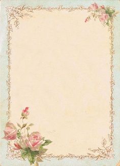 an old fashioned photo frame with roses on it