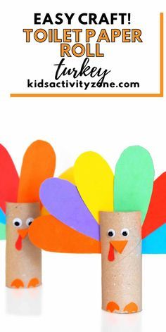 toilet paper roll turkey craft for kids to make