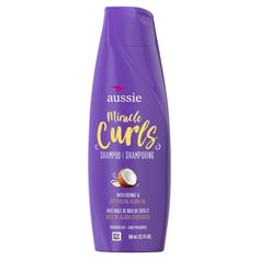 LET THOSE CURLS SHINE. Aussie Miracle Curls Shampoo helps keep your beautiful curls in shape with a nourishing formula designed to cleanse while maximizing moisture and softness. Simply work a palmful of this coconut and Australian jojoba oil infused shampoo into wet hair for bouncy rings kissed with the scent of citrus, florals and musk. Size: 12.1 oz. Color: White. Aussie Shampoo, Aussie Miracle Curls, Aussie Hair Products, Oil For Curly Hair, Obx Dr, Curl Conditioner, Curl Shampoo, Neutrogena Makeup, Shampoo For Curly Hair