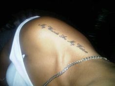 the back of a woman's arm with a tattoo on it that says, my heart is mine