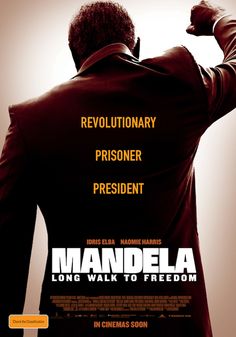 the movie poster for mandela long walk to freedom, starring in english and spanish