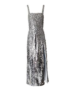 Embroidered Spaghetti Strap Sequin Midi Dress | Over The Moon Midi Sequin Dress, Carolina Herrera Gown, Dressy Hats, Carolina Herrera Dresses, Wes Gordon, Dreamy Gowns, Jackie Onassis, Fashion Figure, Sequin Midi Dress