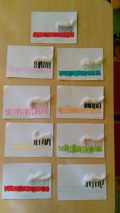 several pieces of paper cut out to look like piano keys