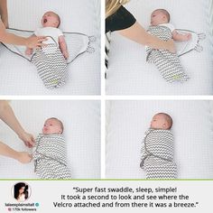 four pictures of a baby being held by a woman