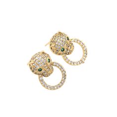 Fashion Animal Gold Earrings, Jewelry Charm, Micropavé CZ Leopard Head Stud Earrings New, 18K Gold Animal Earrings Size:16x11mm Quantity:1 Pair/5 Pair/10 Pair Material:Nickel Free Brass Plated ♥ PROCESSING & SHIPPING♥ ♥ All items purchased will be shipped within 1-3business days.♥ ♥ You can upgrade your shipping to UPS Express during check out if you want it quicker♥ ♥Standart Shipping Time : 7-15 days♥ ♥ Express Shipping Time : 3-5 business days.♥ ► CURRENT PRODUCTION TIMES♥ All items are made Gold Earrings With Cubic Zirconia Diamond Eyes, Gold Drop Earrings With Diamond Eyes, Luxury Gold Earrings With Diamond Eyes, Luxury 14k Gold-tone Earrings, Cheetah Earrings, Leopard Print Earrings For Pierced Ears As Gift, Luxury Yellow Gold Leaf-shaped Earrings, Animal Earrings 1stdibs, Gold Animals