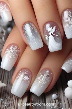 White nails are versatile, timeless, and suitable for any occasion. They offer a clean and polished look that complements any outfit. This post contains 39 white nail designs to help you stand out from the crowd. Cute, milk, milky, brown and, simple, short, gold and, gel, almond, coffin, square, with rhinestones, acrylic, with gems, with charms  ... daha fazla Nail Art Noel, Ootd Instagram, Elegant Nail, White Nail Designs, Blue Nail, Top Ideas, Fall Nail Art, Xmas Nails