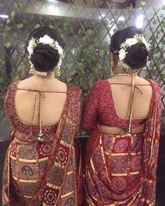 Ajrakh Saree Blouse Designs, Blouse Designs For Bride, Kids Dress Boys, Indian Wedding Gowns, Bridal Jewellery Inspiration, Saree Wearing Styles, Hand Painted Necklace, Indian Bridal Photos, Indian Bride Outfits