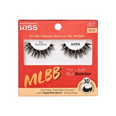 PRICES MAY VARY. Fluffy & Flawless: Give your lashes a lift with our voluminous, natural-looking, and fluffiest fake eyelashes that effortlessly add oomph and full-on glam to every look, perfect for everyday and special occasions Ultimate Comfort & Seamless Style: The look & feel of your own lashes, but even BOLDER! These faux mink false 3D eyelashes have the thinnest band ever, featuring superfine band technology that’s knotless and virtually invisible Practical, Pretty & Comfy: Prioritizing du Kiss Eyelashes, 3d Lash, Kiss Products, Kiss Lashes, Big Personality, Kiss Beauty, False Eyelash Extensions, Big Kiss, Lash Adhesive