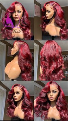 Red Prom Hair, Red Curly Wig, Men Wigs, Black Women Wigs, Red Weave Hairstyles, Wigs For Men, Best Human Hair Wigs, Red Hair Inspo