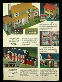 an advertisement for a doll house with instructions on how to build it and where to put the