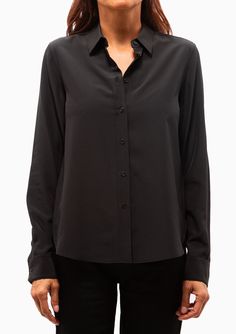 The Gaia Slim Shirt from Nili Lotan is made from silk georgette for lightweight luxury. The slim style is sheer with a point collar for an elevated approach to the everyday button-down featuring a back yoke and placket details. 100% Silk Dry Clean Made in USA Model is 5’8” and wearing a size S. Runs true to size, we recommend taking your usual size. Model’s Measurements: 26” waist 34” hips 34" bust Louise Roe, Slim Style, Raquel Allegra, Nili Lotan, Long Blouse, Bra Lingerie, Long Cardigan, Bottoms Pants, Denim Dress