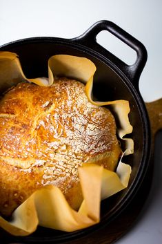 a skillet with some food inside of it