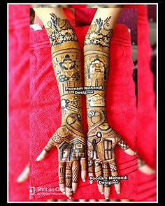 two hands with henna designs on them and the words, don't miss mehn